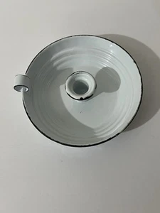 White Enamel Chamber Candle Stick Holder Farmhouse Rustic - Picture 1 of 6