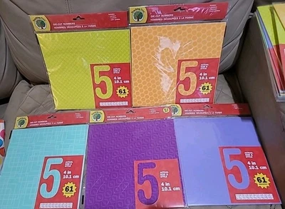 5 X letras troqueladas, números, puntuación - múltiples - 61 piezas cada una - árbol de enseñanza Foto 1 de 4