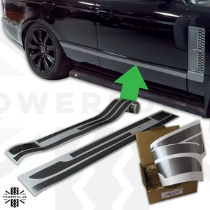 Silver/grey L405 style vinyl sticker graphics for L322 RangeRover side stripe - Picture 1 of 5