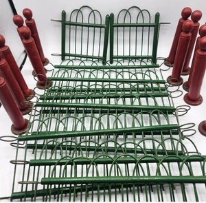 Antique Miller Sectional Toy Fence Full Box A.W. Drake Mfg Christmas Tree Putz - Picture 1 of 20