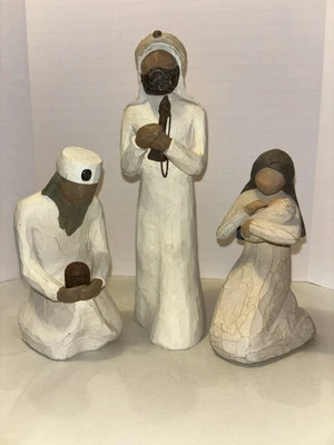 Vintage Willow Tree Three (2) Wisemen And Mary And Jesus Nativity Figurines - Image 1 of 4