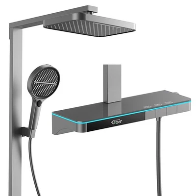 Duschsystem Handbrause Dusche Mit Thermostat Duscharmatur Regendusche Duschset - Bild 1 von 4