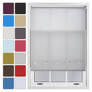 Quality Roller Blinds with Square Eyelets Trimmable Window Blind Up to 240cm - Picture 1 of 48