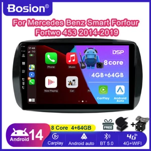 Android 14 Car Stereo Radio For Mercedes Benz Smart Forfour Fortwo 453 14-19 GPS - Picture 1 of 24