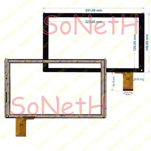 Touch screen 10,1" Carrefour Tablet Tactive CT1005 CT 1005 Vetro Digitizer Nero - Foto 1 di 1