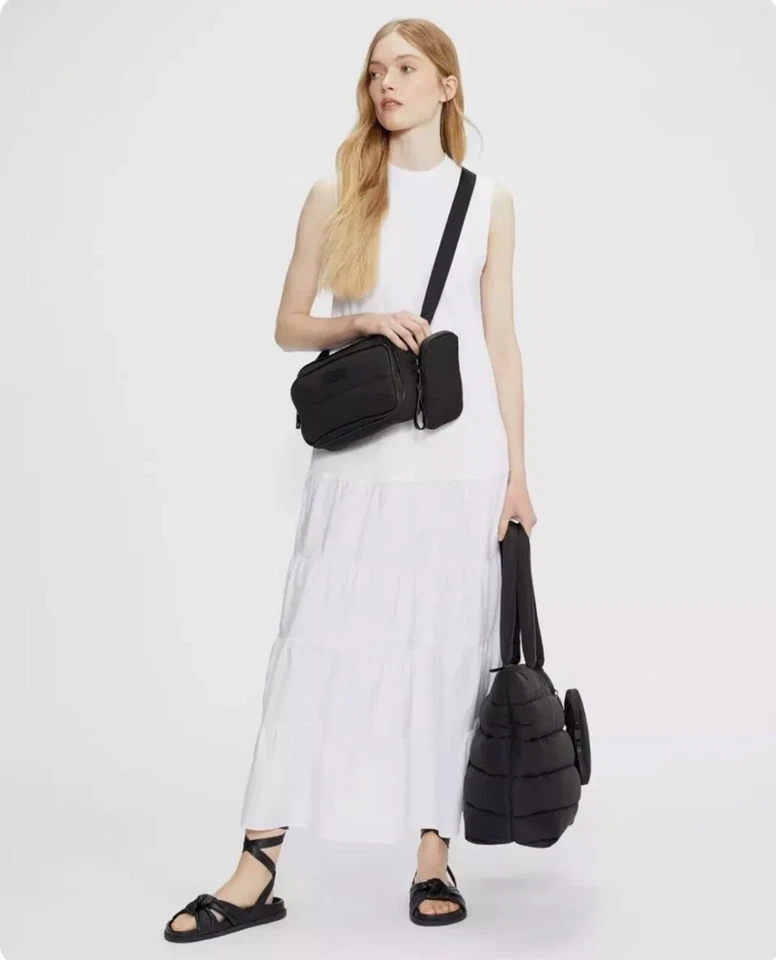 NUEVO Maxi Vestido Ted Baker Para Mujer Blanco Viannee Jersey en Niveles Talla 4= 10 Foto 1 de 4