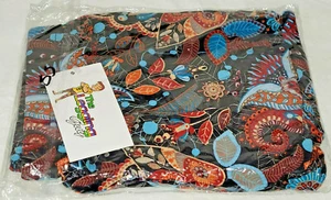 The Legging Guy SS Women's Leggings One Size Floral Paisley Black Background NEW - Picture 1 of 7