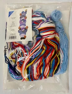 SNOWMAN PILE UP  NEEDLEPOINT KIT - Plastic Canvas  Finished Size is 11" x  32.5" - Picture 1 of 8
