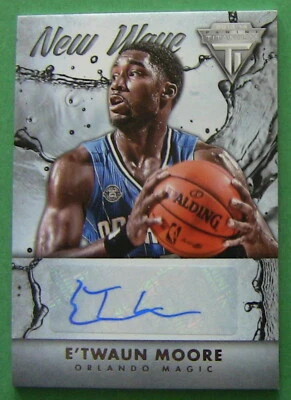E'TWAUN MOORE 2013-14 PANINI TITANIUM NEW WAVE #48, RC, AUTO - Image 1 of 2