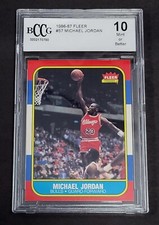 86-87 FLEER #57 MICHAEL JORDAN ROOKIE CARD GRADED 10 *A RARE OPPORTUNITY*