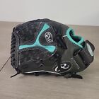 Rawlings Storm Softball Glove ST1100FPM 11" Grey w/ Teal Leather Shell LHT