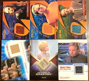 STAR TREK 6 CARD LOT COSTUME MATERIAL - Picture 1 of 1