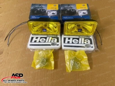 2x HELLA Comet 450 Yellow Lens H3 12V Driving Light Lamp Part 4x4 Lamp Light - Image 1 of 4