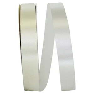Florist Ribbons:  Satin Acetate Ribbon -- (7/8" x 100 yards) -- Eggshell Color - Picture 1 of 1