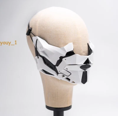 Cyberpunk Half-face Mask Ninja Protective Gear Mask Shooting Cosplay Mask Props - Image 1 of 4