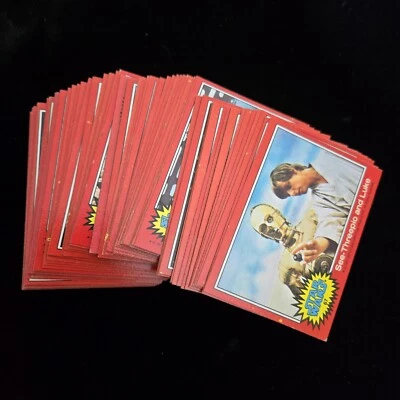 NICE EX-EXMT 1977 Topps STAR WARS Series 2 Complete Red 66 Card Set  - Image 1 of 4