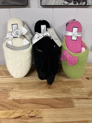 Тапочки Laura Ashley Lifestyles из кашемировой смеси средний набор из 3 новых из старых запасов с биркой - Изображение 1 из 4