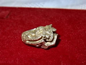 1970er skandinavischer dänischer Rindenring aus Sterlingsilber - Größe N - Bild 1 von 6