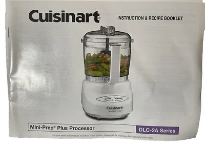 Cuisinart Instruction & Recipe Book DLC-2A Series Mini Prep Processor - Image 1 of 4