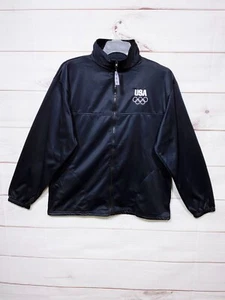 USA Olympic Committee Full Zip Jacket Size L Blue Pockets Long Sleeve - Picture 1 of 7
