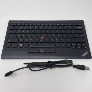 US ThinkPad Wired USB Keyboard TrackPoint Lenovo Mint Condition From Japan - Picture 1 of 2