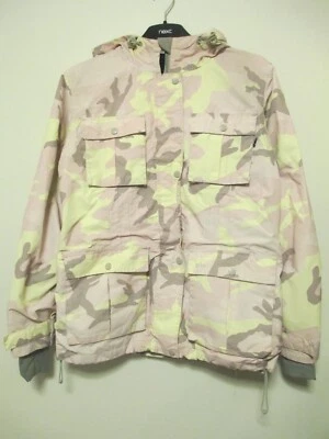 Alpha Industries Camo Jacket Womens Large Pink Yellow Hooded Military Full Zip - Image 1 of 4