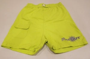 Boys Size 10 Lime Green Swim Trunk Board Shorts Drawcord Mesh Insert Pocket - Picture 1 of 10