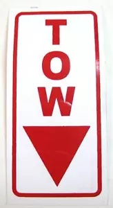 Pegatinas de calcomanía de seguridad/rescate ubicación de gancho de remolque NHRA SCCA 2-1/8""X4"" par hecho en EE. UU. - Imagen 1 de 1