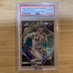 2022 Topps Chrome Jarren Duran 8/10 PSA 10 Black Eclipse Refractor Pop 3 - Picture 1 of 4