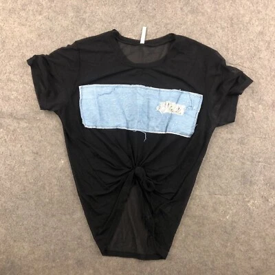 Emma & Sam Top Womens XS Black Blouse See Though Lightweight Nylon - Image 1 of 4