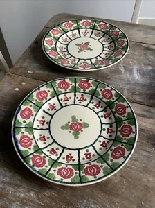 Vintage Adams Royal Ivory 2 Salad Dessert Plates Titian Ware ROSES 8.75”  - Picture 1 of 10