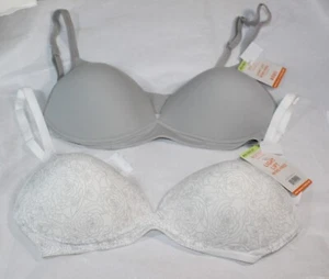 NUEVO Juego de 2 LATONES WARNER'S LIGHT LIFT 40030 GRIS SÓLIDO BLANCO ROSAS - Imagen 1 de 8