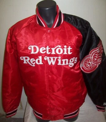 Jaqueta DETROIT RED WINGS Starter Snap Down VERMELHA/PRETA 2 TONS MÉDIA, GRANDE, GG - Imagem 1 de 4