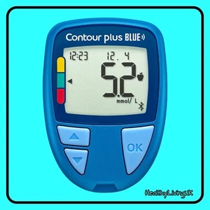 Medidor/monitor de glucosa en sangre azul Contour Plus - inalámbrico/bluetooth - precio de venta sugerido por el fabricante £79 - Imagen 1 de 2