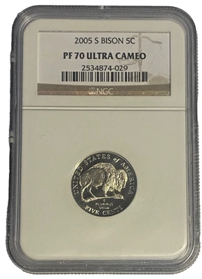 2005-S NGC PF70 Ultra Cameo Bison Jefferson Nickel - Image 1 of 4