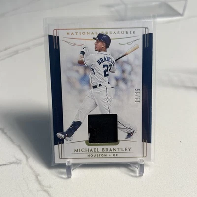 Parche Panini National Treasures 2019 Michael Brantley 12/25 ¡Parche de 3 colores!! Foto 1 de 3