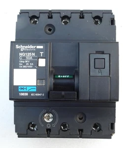 NOS SCHNEIDER ELECTRIC NG125N T MINIATURE CIRCUIT BREAKER 50A 8KV 380/415V 18638 - Picture 1 of 11