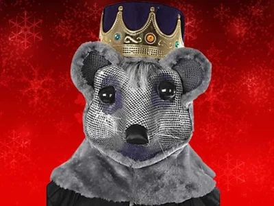 Mouse King Mask Costume Nutcracker Ballet Christmas Prop Holiday Head Halloween - Image 1 of 2