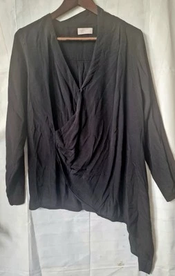 Label Lab 12 Quirky Asymetric Lagenlook Tunic Top Dramatic Lightweight Modern - Image 1 of 4