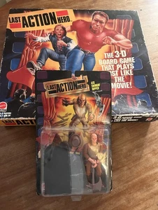 Last Action Hero 3D Brettspiel & Actionfigur Mattel 1993 Film Vintage - Bild 1 von 18