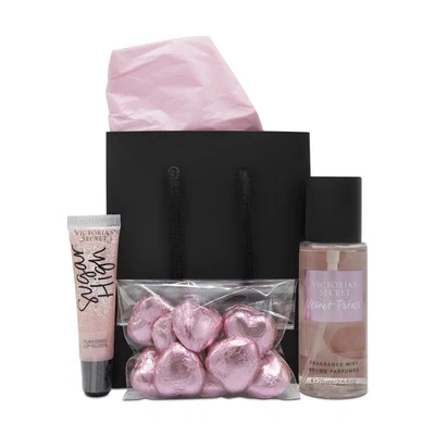 Victoria's Secret Velvet Petals Fragrance Mist & Lip Gloss & Chocolates Gift Set - Image 1 of 2
