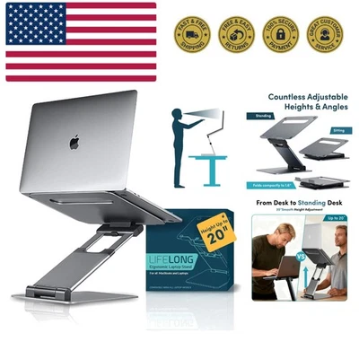 Soporte Ergonómico Ajustable para Portátil para Escritorio - Altura Hasta 20" Ordenador Portátil... Foto 1 de 4