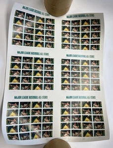 2011 Major League Baseball All-Stars USPS Postage Forever Briefmarke 6 Scheiben ungeschnitten - Bild 1 von 5