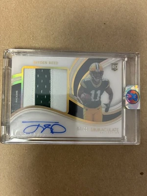 2023 JAYDEN REED - Immaculate AUTO PATCH -#PP-JRE - XX/25 Autograph Rookie Card - Image 1 of 4