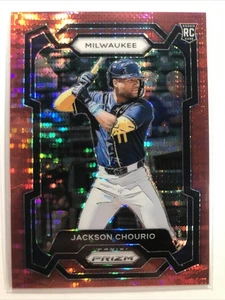 Jackson Chourio 2024 Panini Prizm #277 ROOKIE RC RED PULSAR PRIZM BREWERS /399 - Picture 1 of 2