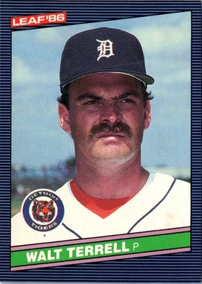 1986 Leaf Walt Terrell #123 Detroit Tigers Baseball Card - Image 1 of 2