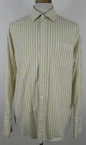 Faconnable Men's Button Front Dress Shirt Yellow Color Sz 6 17L French cuffs - Picture 1 of 7