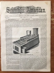 Padella Evaporatore Scienza-Zucchero Costruzione Navale 1863 Cancellatore Francobolli - Letto Brevetto - Foto 1 di 11