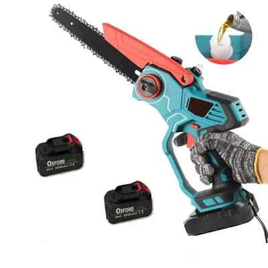 Mini Elettrosega a doppia batteria 8'' Motosega 88vF 8000mAH Taglia Rami CH0602 - Zdjęcie 1 z 6