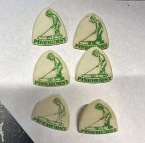 (6) Vintage Pinehurst Plastic Peg Back Ball Marker US Open Putter Boy - Picture 1 of 2